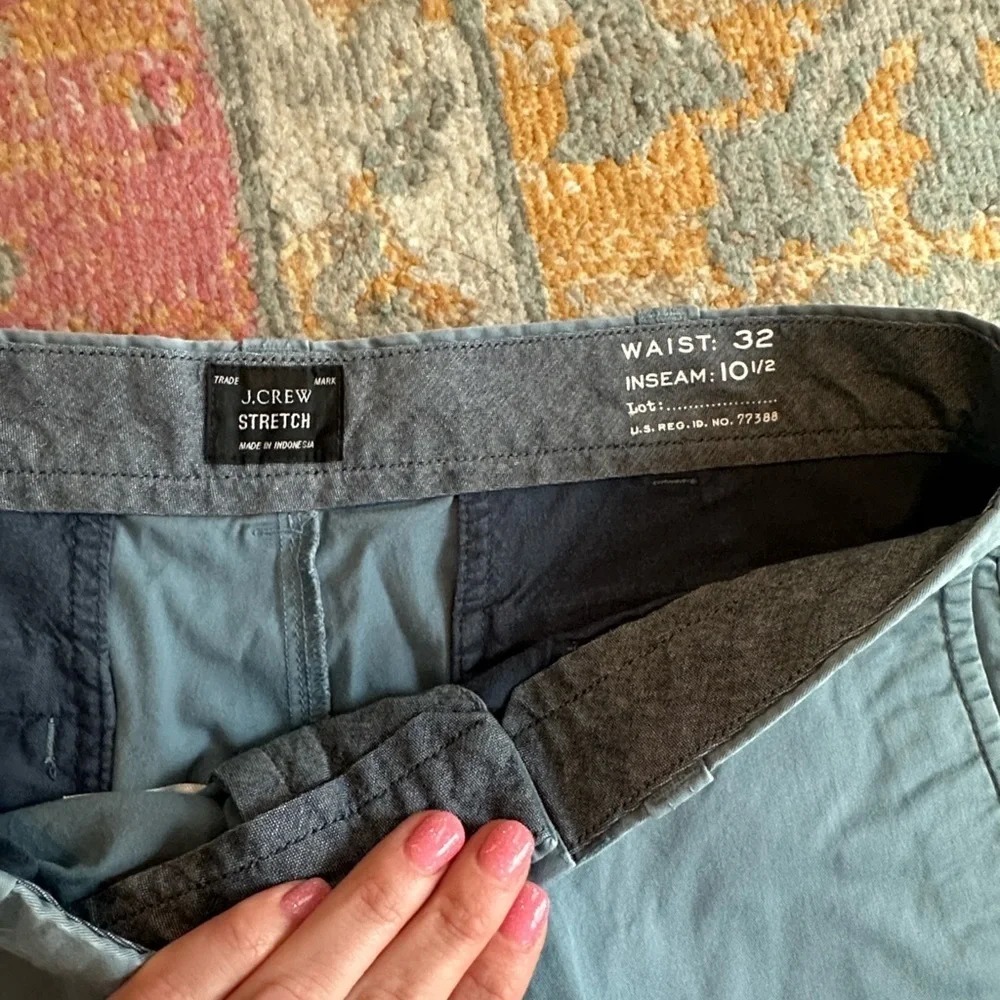 J. Crew Light Blue Flat Front Shorts 10.5” inseam